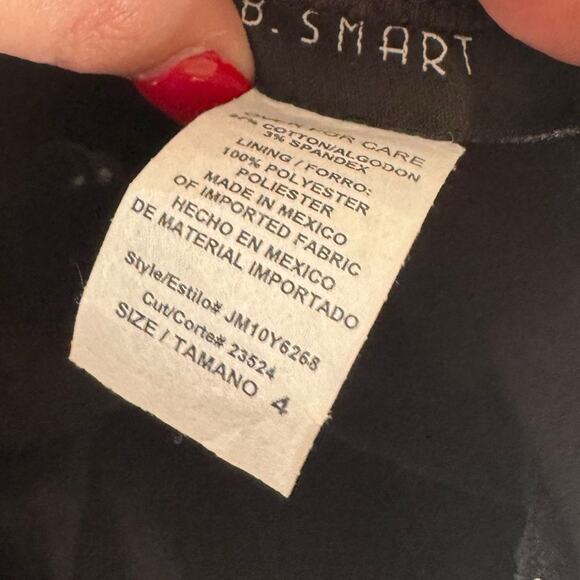 B.SMART | NWT Elegant Black Strapless Peplum Dress size 4 [08] - Picture 6 of 9